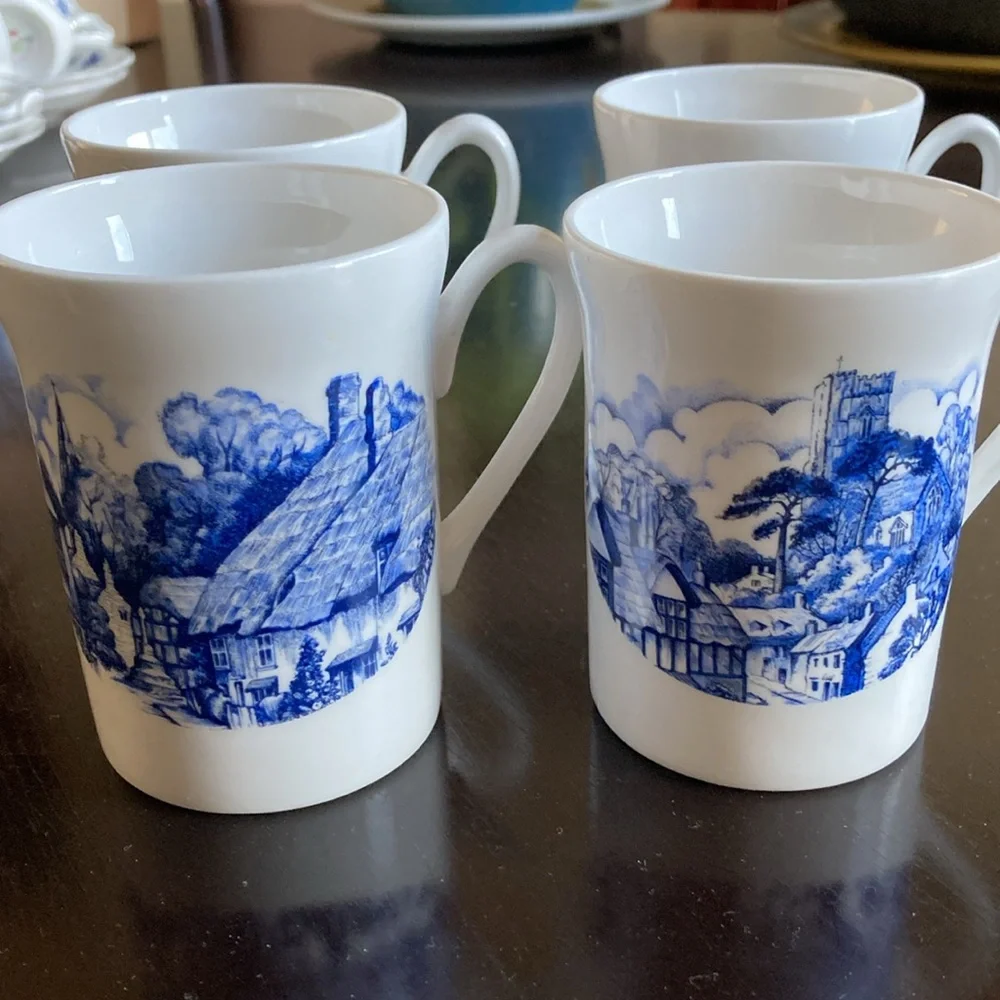 4 Windsor Bone China Coffee/Tea Mugs - Picture 2 of 7